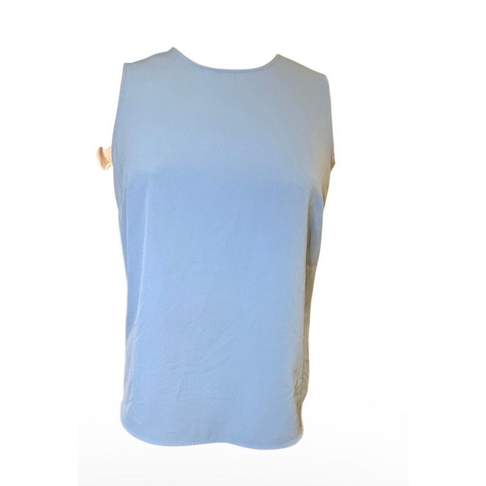 Alex Marie Women’s Baby Blue Sleeveless Shell Small Classic Office Layering
